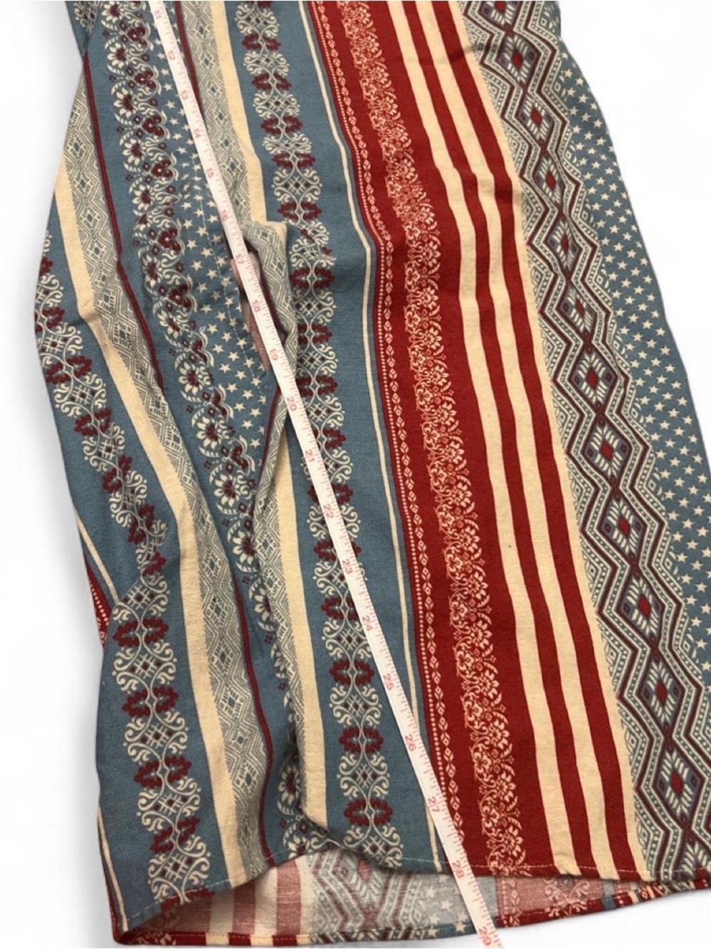 VENUS Striped Boho Wide-Leg Pants Geometric Patterned Multicolor Women’s Sz L - Picture 6 of 7